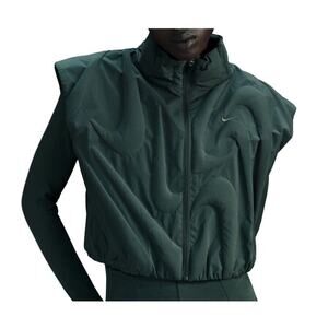 NWT‎ Nike Therma-FIT Loose Vest Size Medium Green Cropped Fleece-Lined $250